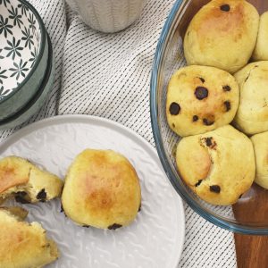 Brioche de Mascarpone con pepitas de chocolate